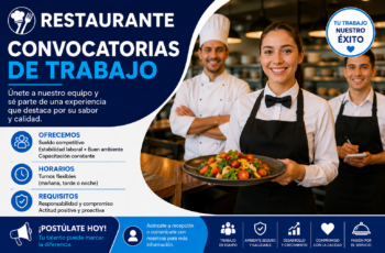 Empleos libres en Restaurante: Postula Ahora